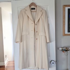 Ivory Vintage 100% Merino Wool Coat